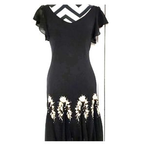S.L.Fashions vintage embroidered dress